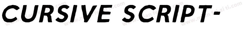 Cursive Script字体转换